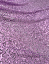 Lavender Stretch Sequin on Mesh