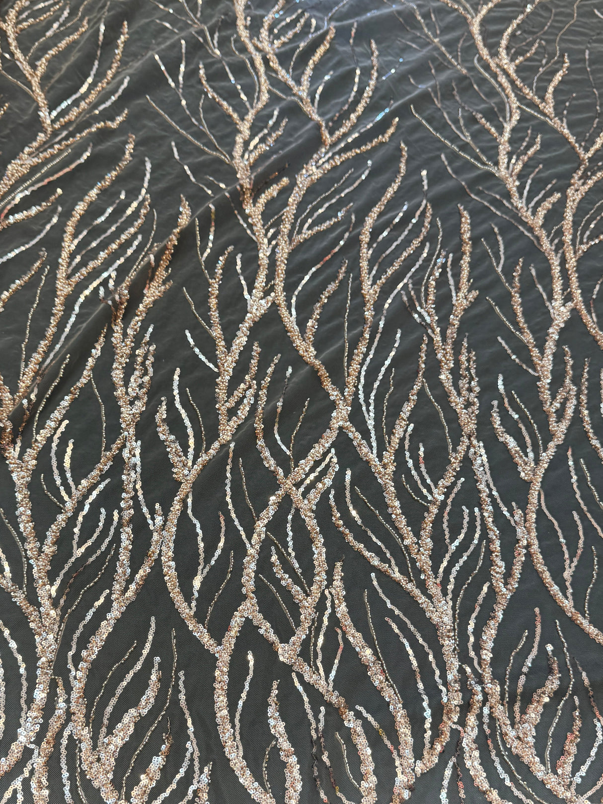 Beaded Sequin Lace on Mesh