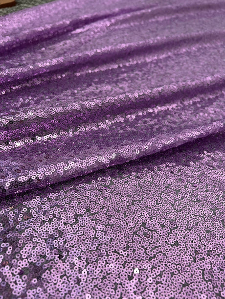 Lilac Stretch Sequin on Mesh