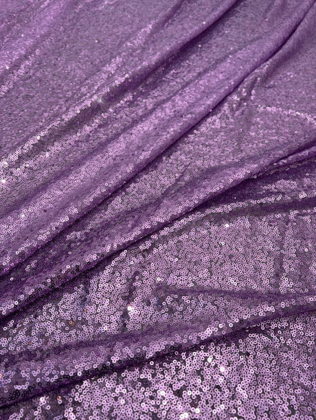 Lavender Stretch Sequin on Mesh