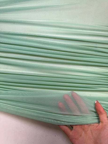 4 Way Stretch Power Mesh Sage Green