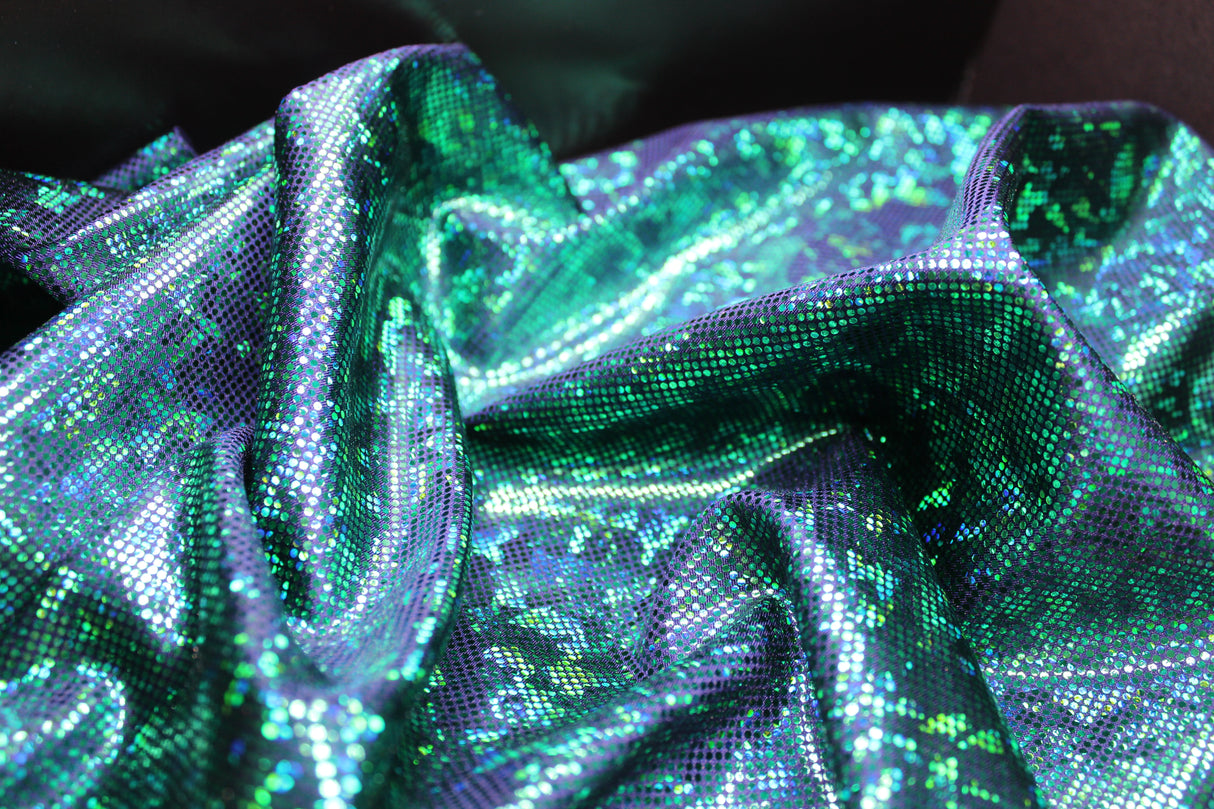 Shattered Glass Nylon Spandex Fabric - Shattered Glass Print, 58"/60" Width (1 Yard)