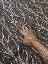 Beaded Sequin Lace on Mesh