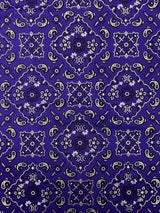 Purple Paisley Spandex Fabric - Purple Paisley, 58"/60" Width (1 Yard)