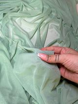 4 Way Stretch Power Mesh Sage Green