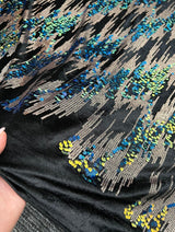 Stretch Sequin Velvet Multicolor