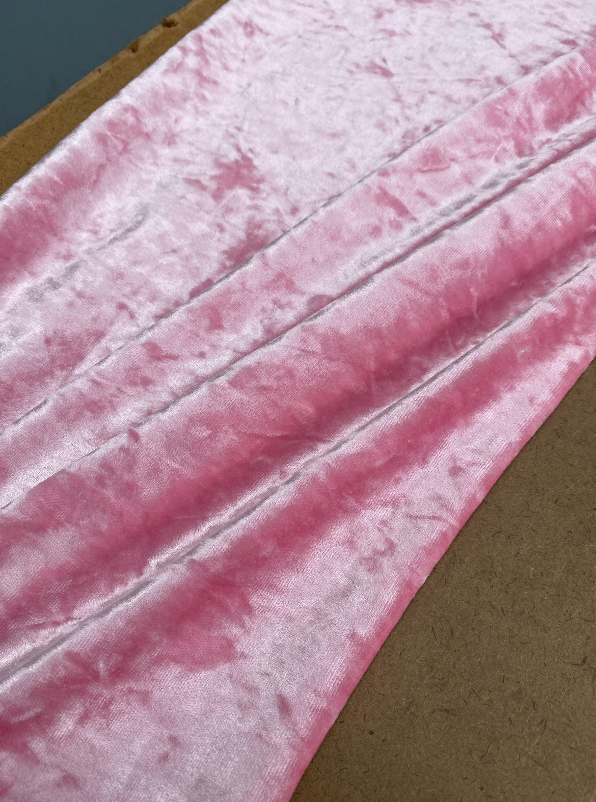 Stretch Crushed Velvet Baby Pink
