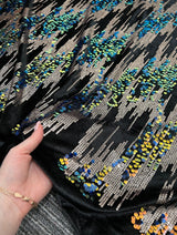 Stretch Sequin Velvet Multicolor