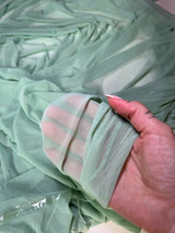 4 Way Stretch Power Mesh Sage Green