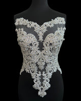 Silver Rhinestone Bodice Applique