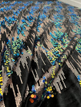 Stretch Sequin Velvet Multicolor