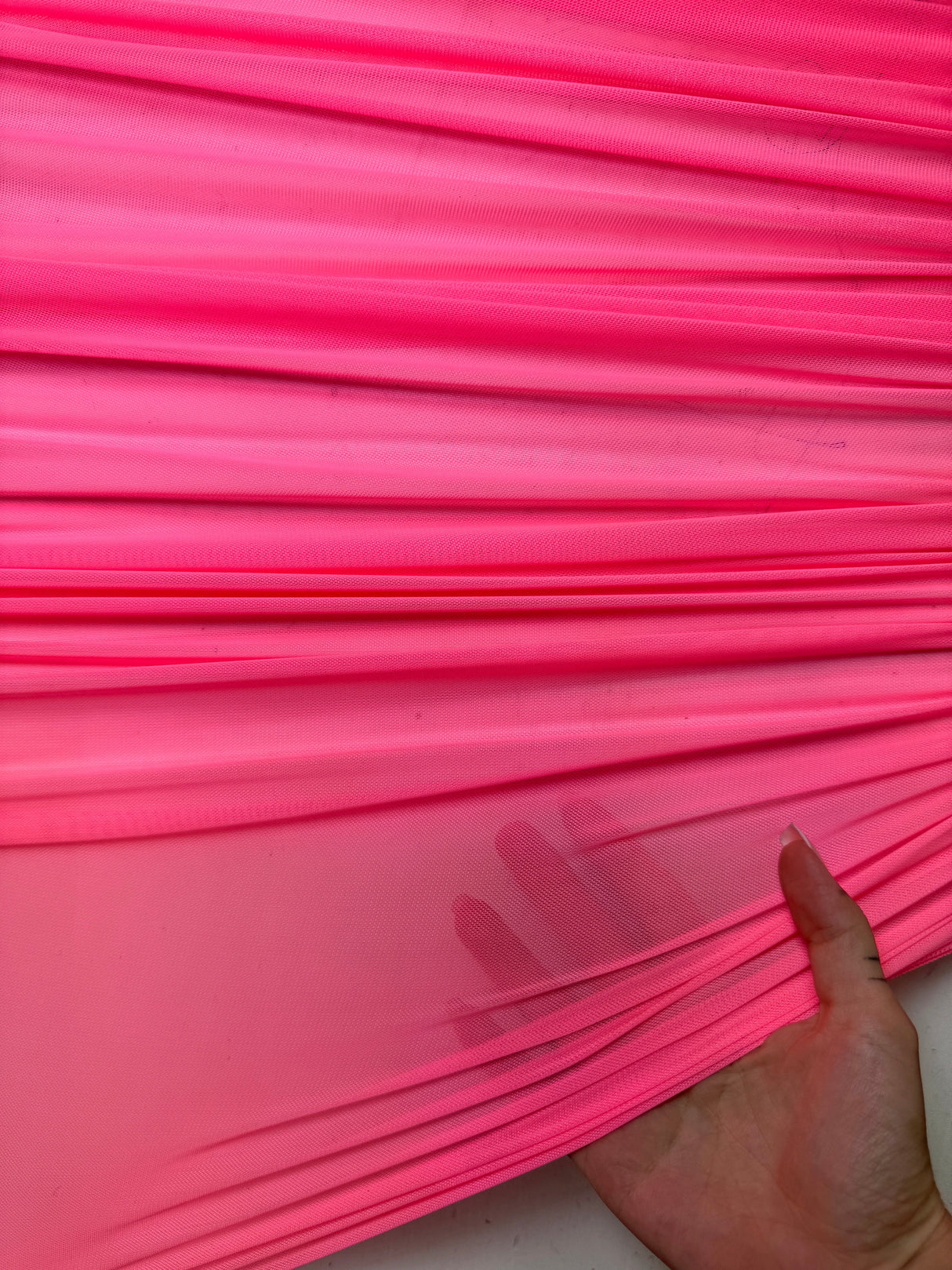 Neon Pink 4-Way Stretch Power Mesh