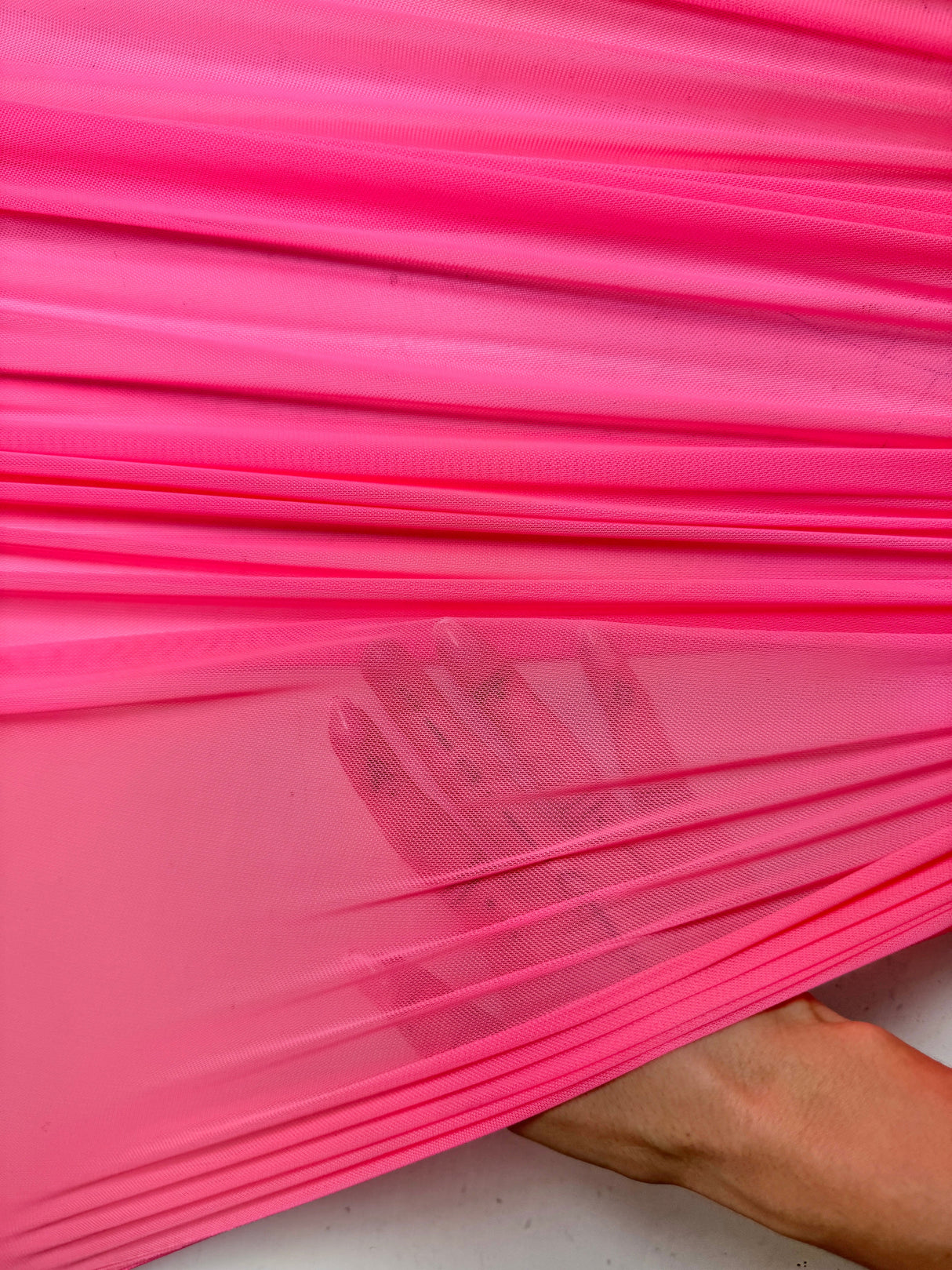 Neon Pink 4-Way Stretch Power Mesh