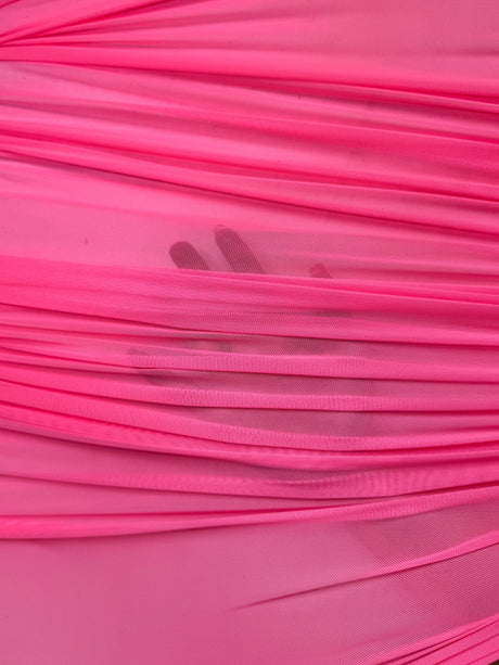 Neon Pink 4-Way Stretch Power Mesh