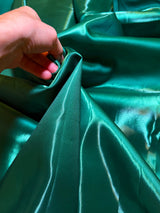 Liquid Bridal Satin Emerald Green
