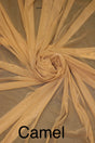 Power Mesh Nylon Spandex Fabric - Camel, Sheer Mesh, 60" Width (1 Yard)