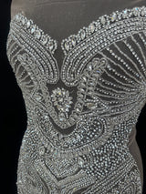 Silver Rhinestone Bodice Appliqué