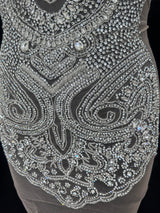 Silver Rhinestone Bodice Appliqué
