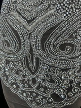 Silver Rhinestone Bodice Appliqué