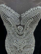 Silver Rhinestone Bodice Appliqué