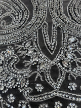 Silver Rhinestone Bodice Appliqué