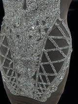 Silver Rhinestone Bodice Appliqué