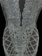 Silver Rhinestone Bodice Appliqué