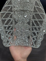 Silver Rhinestone Bodice Appliqué