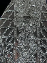 Silver Rhinestone Bodice Appliqué