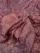Stretch Bugle Beaded Mesh Dusty Rose
