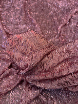 Stretch Bugle Beaded Mesh Dusty Rose
