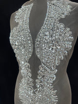 Silver Rhinestone Bodice Appliqué