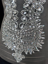 Silver Rhinestone Bodice Appliqué