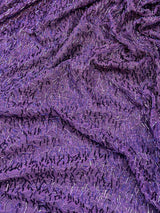 Stretch Bugle Beaded Power Mesh Purple