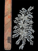 Silver Bridal Leaves Rhinestone Applique