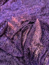 Stretch Bugle Beaded Power Mesh Purple