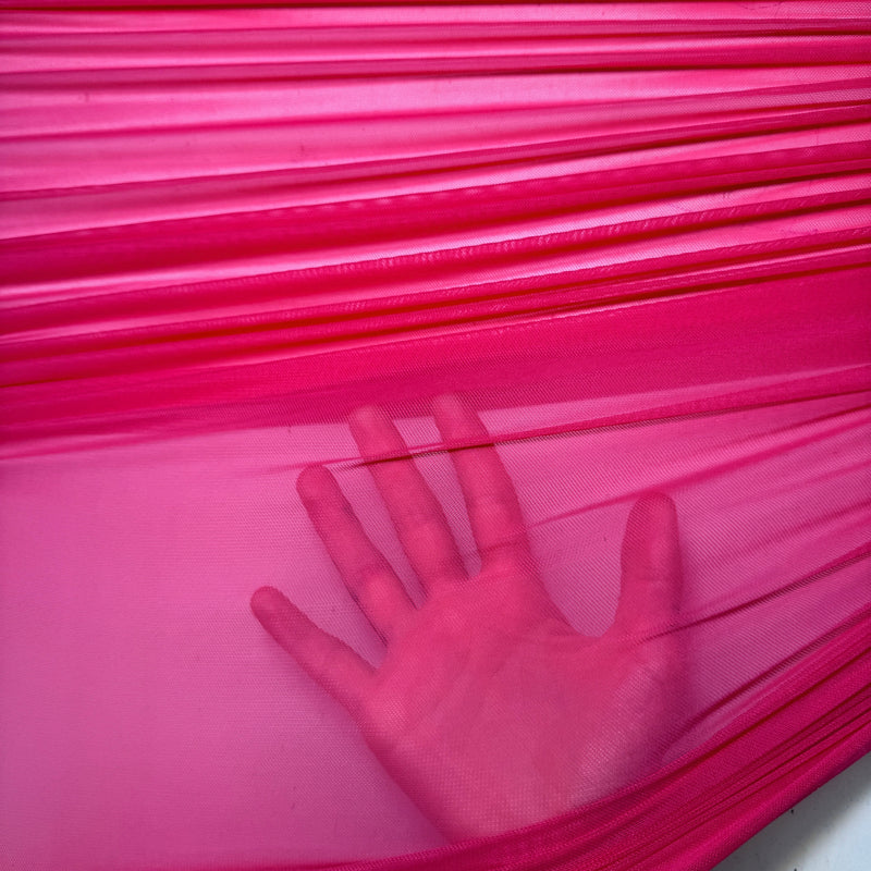 Hot Pink 4-Way Stretch Power Mesh