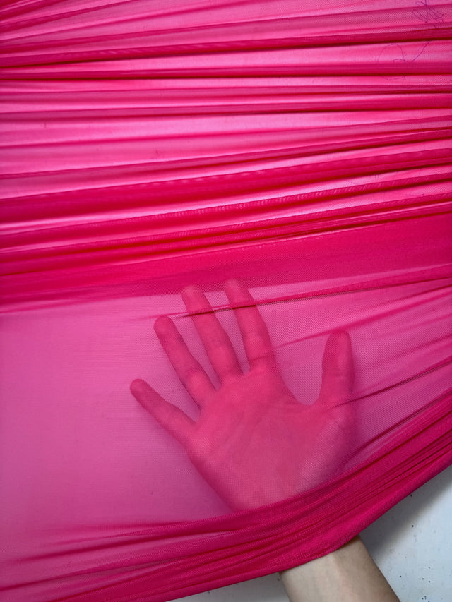 Hot Pink 4-Way Stretch Power Mesh
