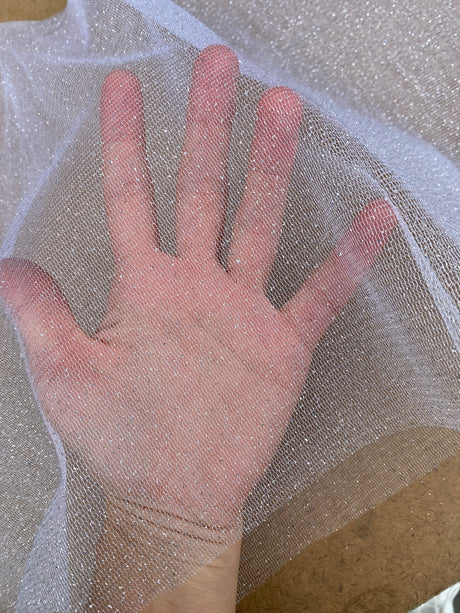 White Glitter Tulle