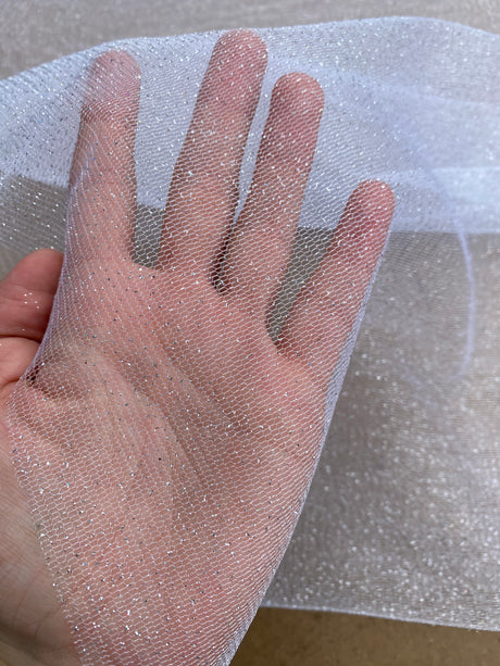White Glitter Tulle