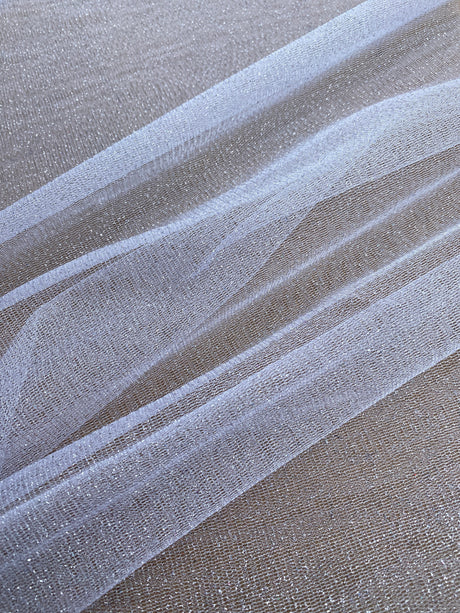 White Glitter Tulle