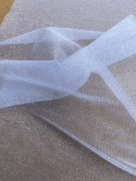 White Glitter Tulle