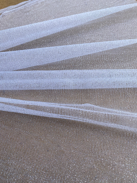 White Glitter Tulle