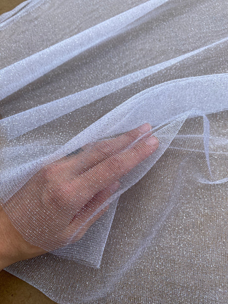 White Glitter Tulle