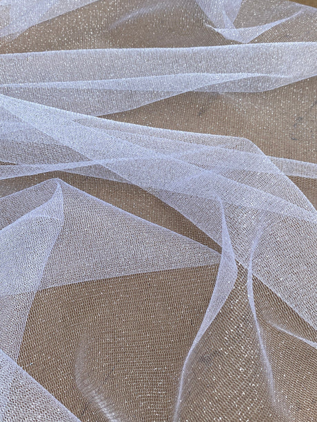 White Glitter Tulle