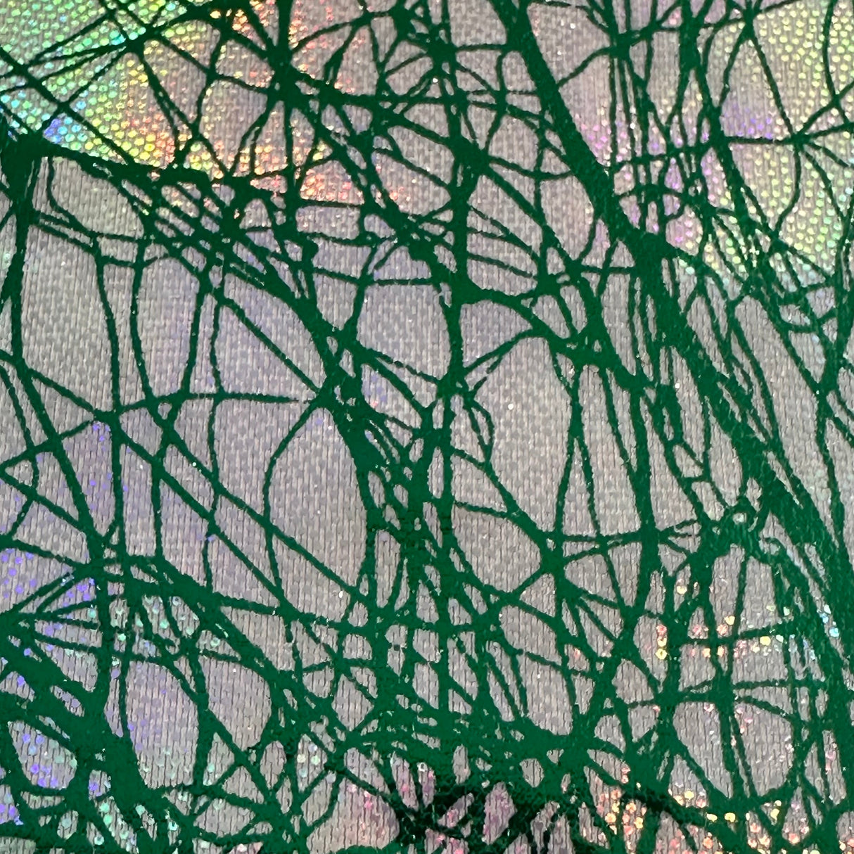 Polyester Spandex Foggy Foil Fabric 4-Way Stretch Chaos
