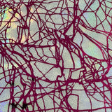 Polyester Spandex Foggy Foil Fabric 4-Way Stretch Chaos