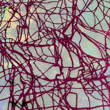 Polyester Spandex Foggy Foil Fabric 4-Way Stretch Chaos