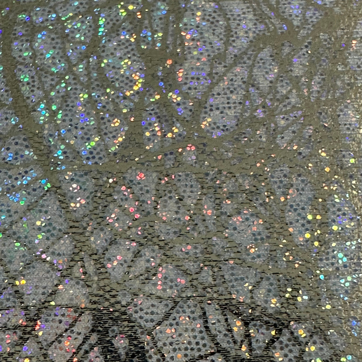 Polyester Spandex Foggy Foil Fabric 4-Way Stretch Chaos