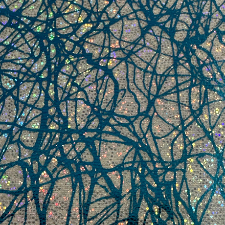 Polyester Spandex Foggy Foil Fabric 4-Way Stretch Chaos
